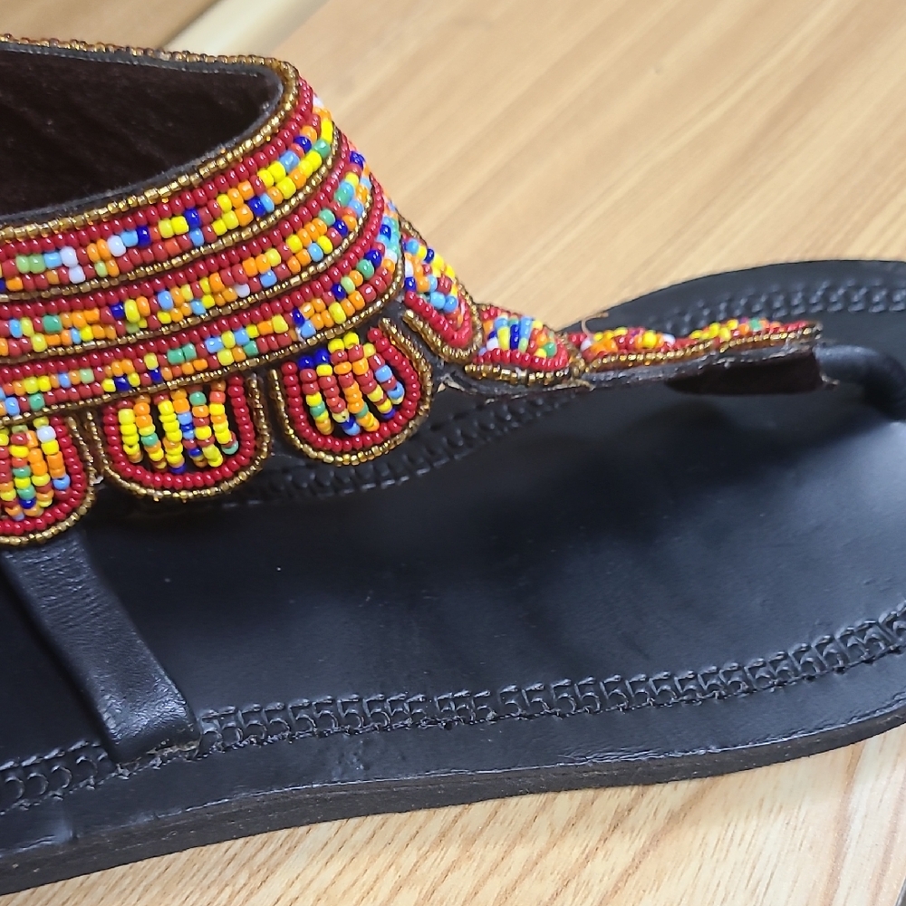 Colorful Beaded Women's Sandals